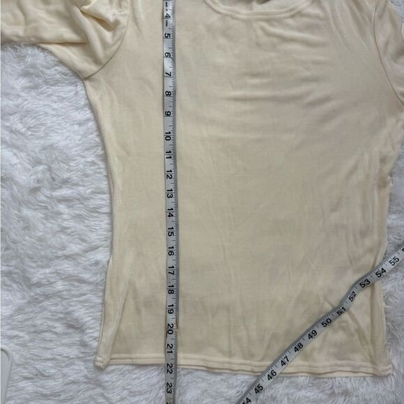 Double D Ranch Knit Cream Blouse Essential 3/4 Sleeves Size XS - Picture 7 of 8